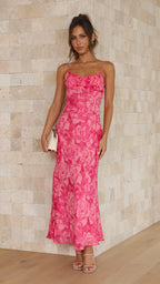 Robe midi à imprimé floral pour femme - Kenny