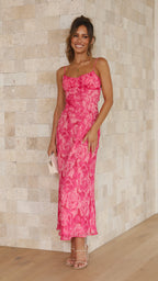 Robe midi à imprimé floral pour femme - Kenny