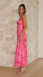 Robe midi à imprimé floral pour femme - Kenny