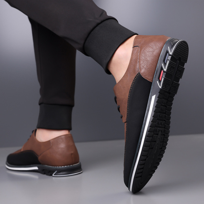 Chaussures in synthétique con lacet bas et perforations décoratives urbaines et discrètes - Zavian