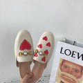 Mocassins femme bout ouvert appliques métalliques décoratives - Bennoit