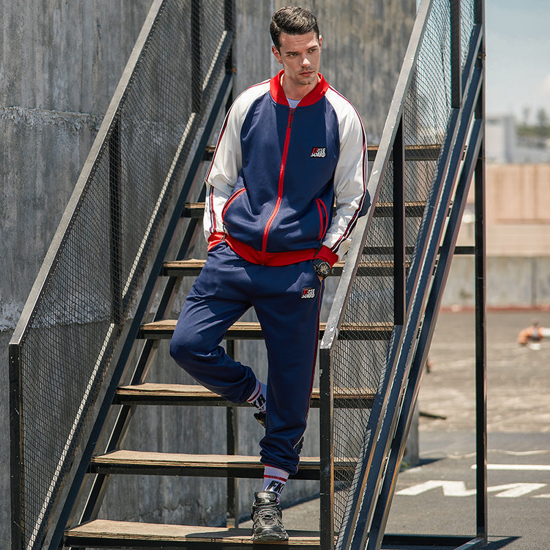 Ensemble de sport en matière légère avec veste à fermeture éclair et pantalon long - Eirik