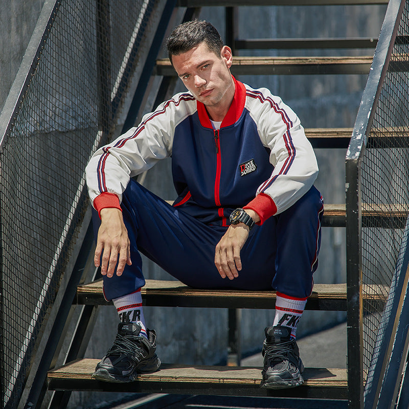 Ensemble de sport en matière légère avec veste à fermeture éclair et pantalon long - Eirik