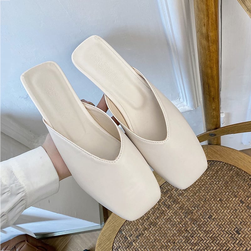 Mules bout carré nœud à pois semelle souple - Fiorella