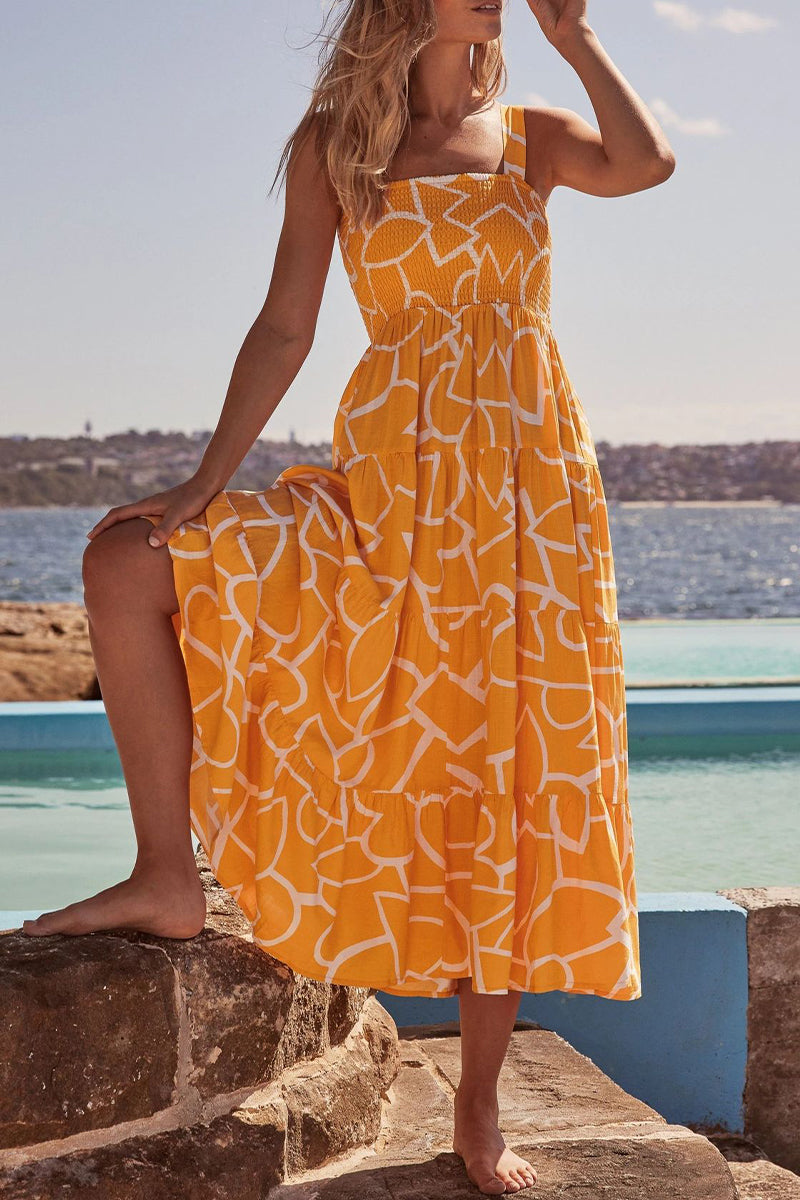 Robe midi imprimé géométrique - Liesel
