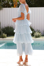 Robe midi à volants superposés - Gisela