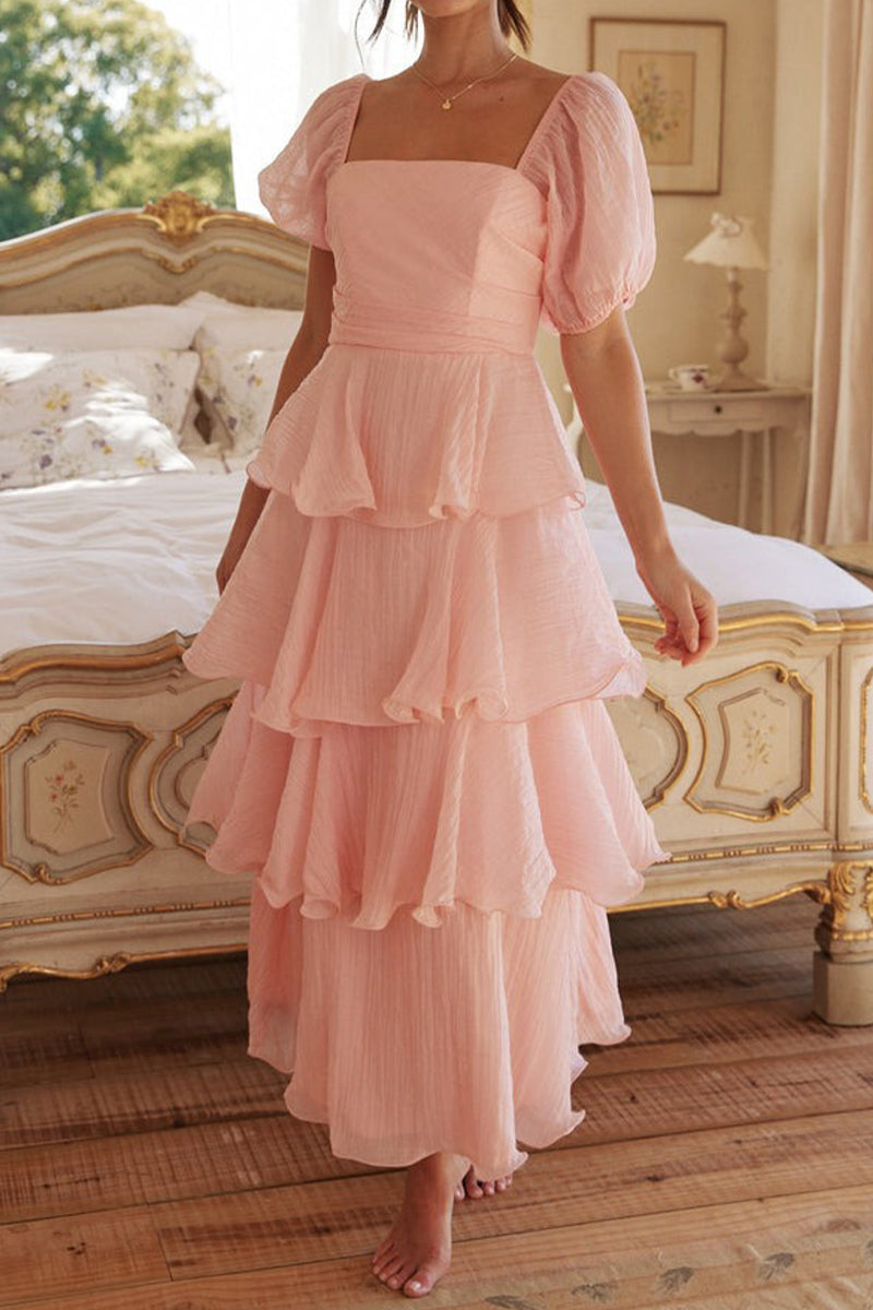 Robe midi à volants superposés - Gisela