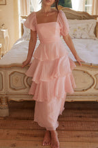 Robe midi à volants superposés - Gisela