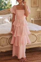 Robe midi à volants superposés - Gisela