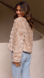 Veste courte en fourrure synthétique pour femme - Mirna