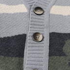 Cardigan en maille pour homme avec fermeture à boutons et motif graphique - Thomas