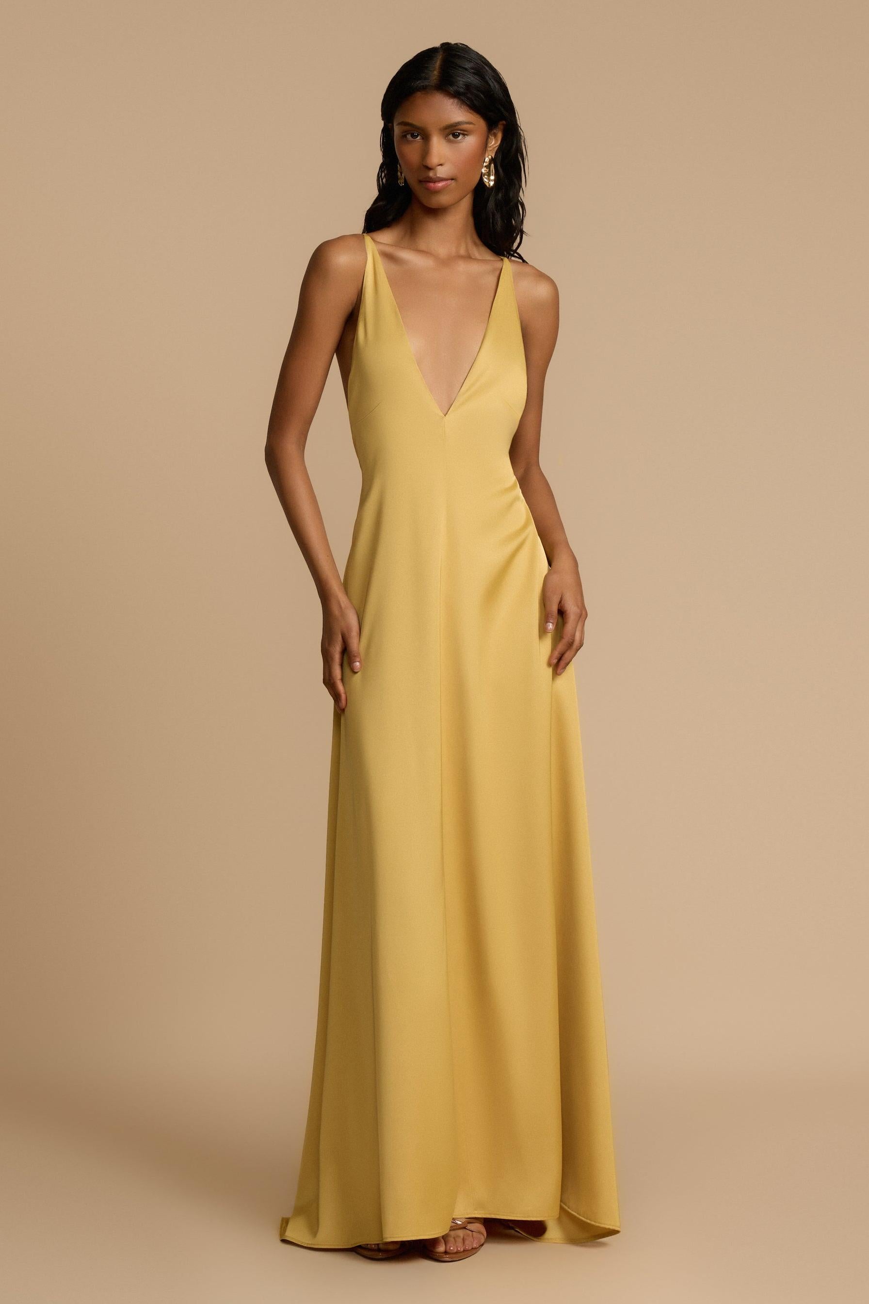 Robe longue décolleté en V profond - Bennet