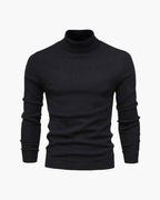 Pull homme col roulé tricot uni manches longues hiver - Aldren
