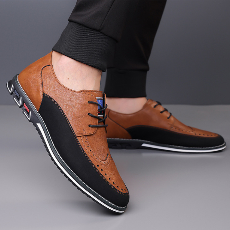 Chaussures in synthétique con lacet bas et perforations décoratives urbaines et discrètes - Zavian