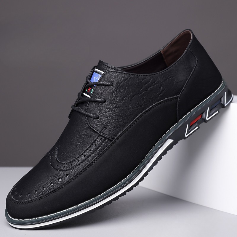 Chaussures in synthétique con lacet bas et perforations décoratives urbaines et discrètes - Zavian