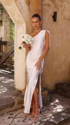 Robe longue asymétrique pour femme - Marim