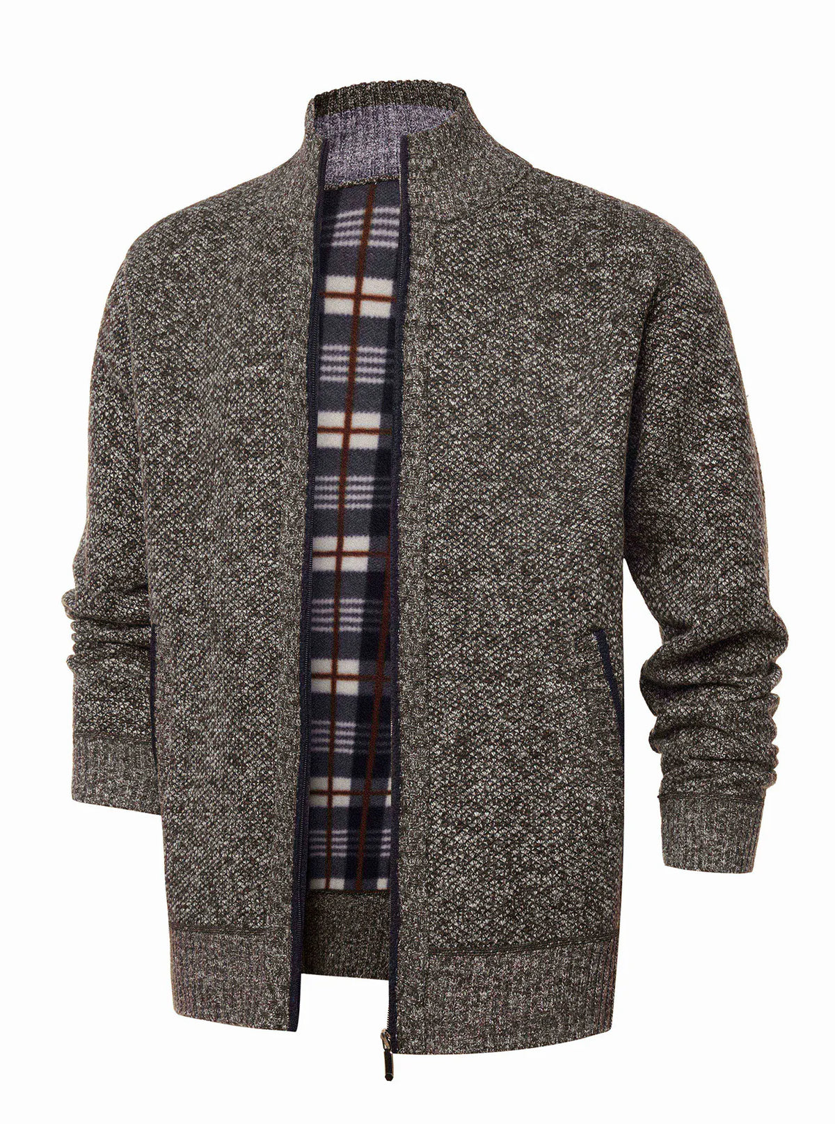 Veste maille homme fermeture éclair col montant tricot - Joshua