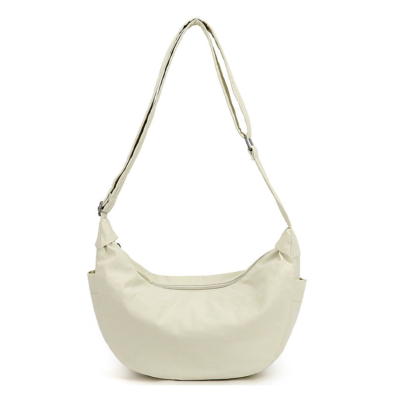 Sac bandoulière femme demi-lune grande capacité réglable - Manon