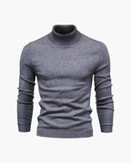 Pull homme col roulé tricot uni manches longues hiver - Aldren