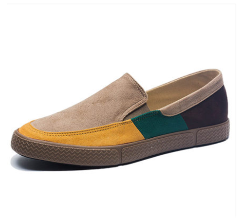 Chaussures toile homme sans lacets panneaux contrastés - Matteo