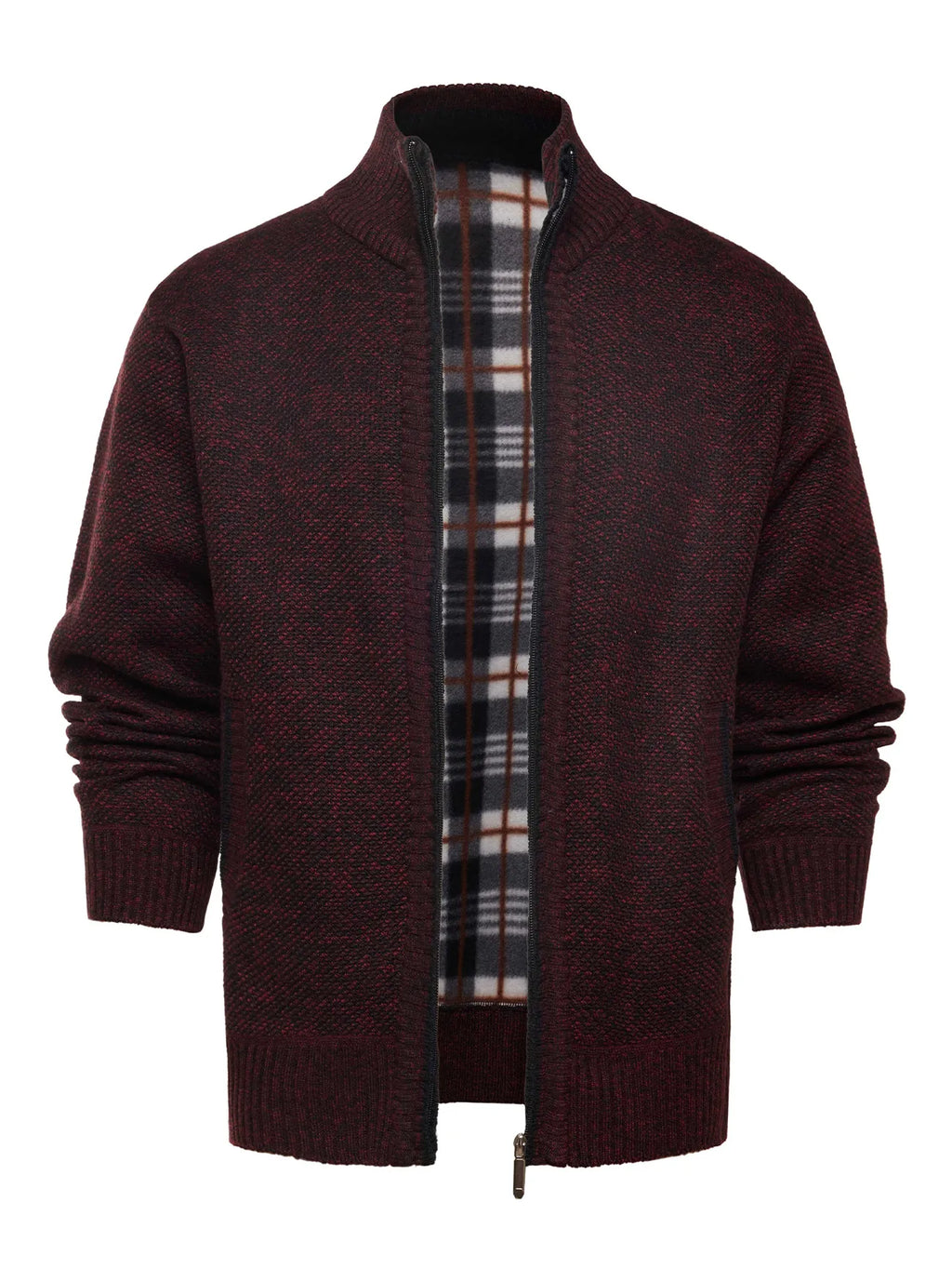 Veste maille homme fermeture éclair col montant tricot - Joshua