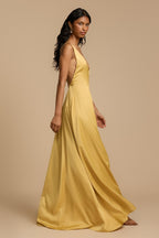 Robe longue décolleté en V profond - Bennet