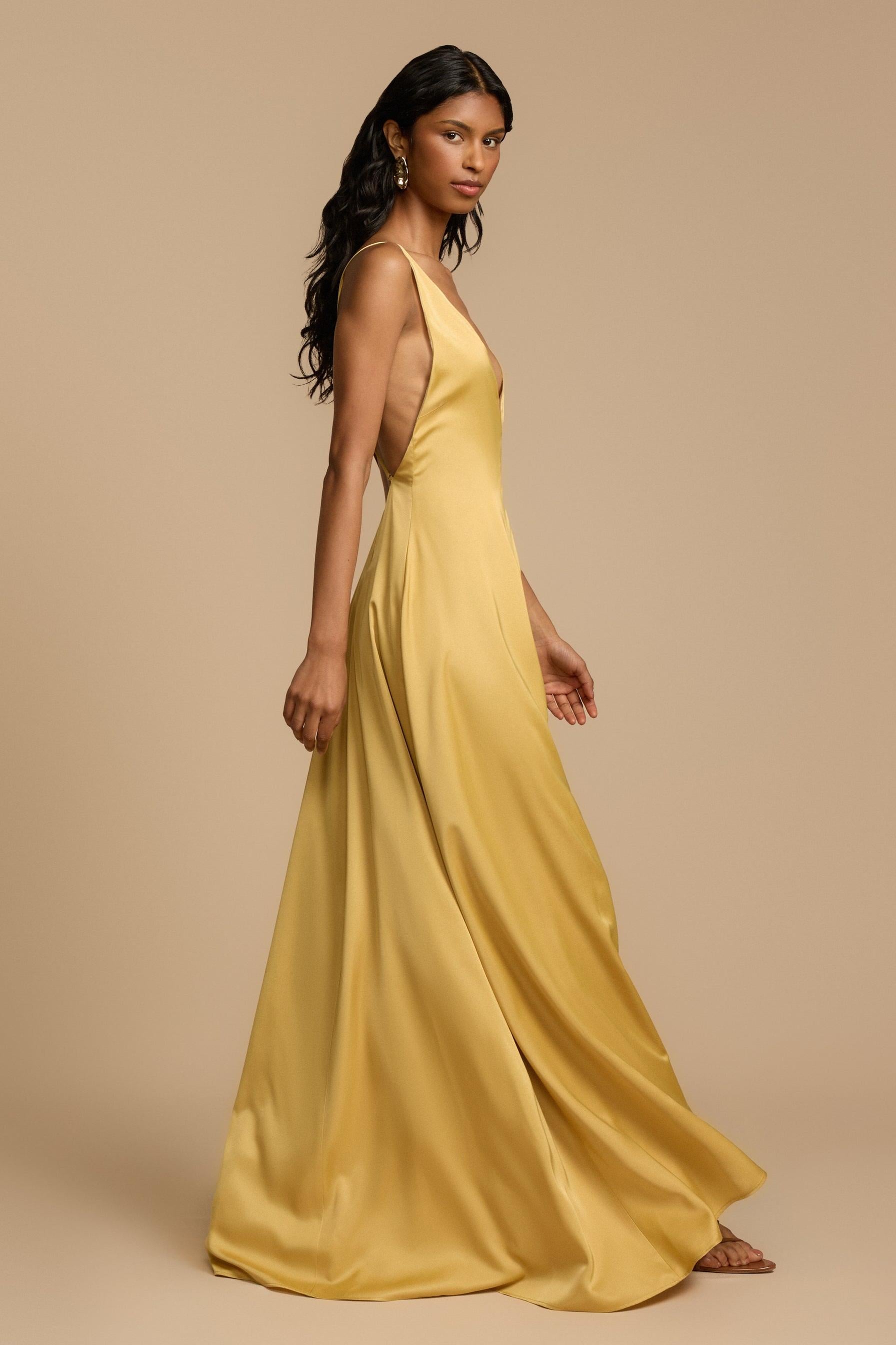 Robe longue décolleté en V profond - Bennet