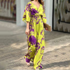 Combinaison femme taille haute à imprimé floral pour femmes - Hannelore