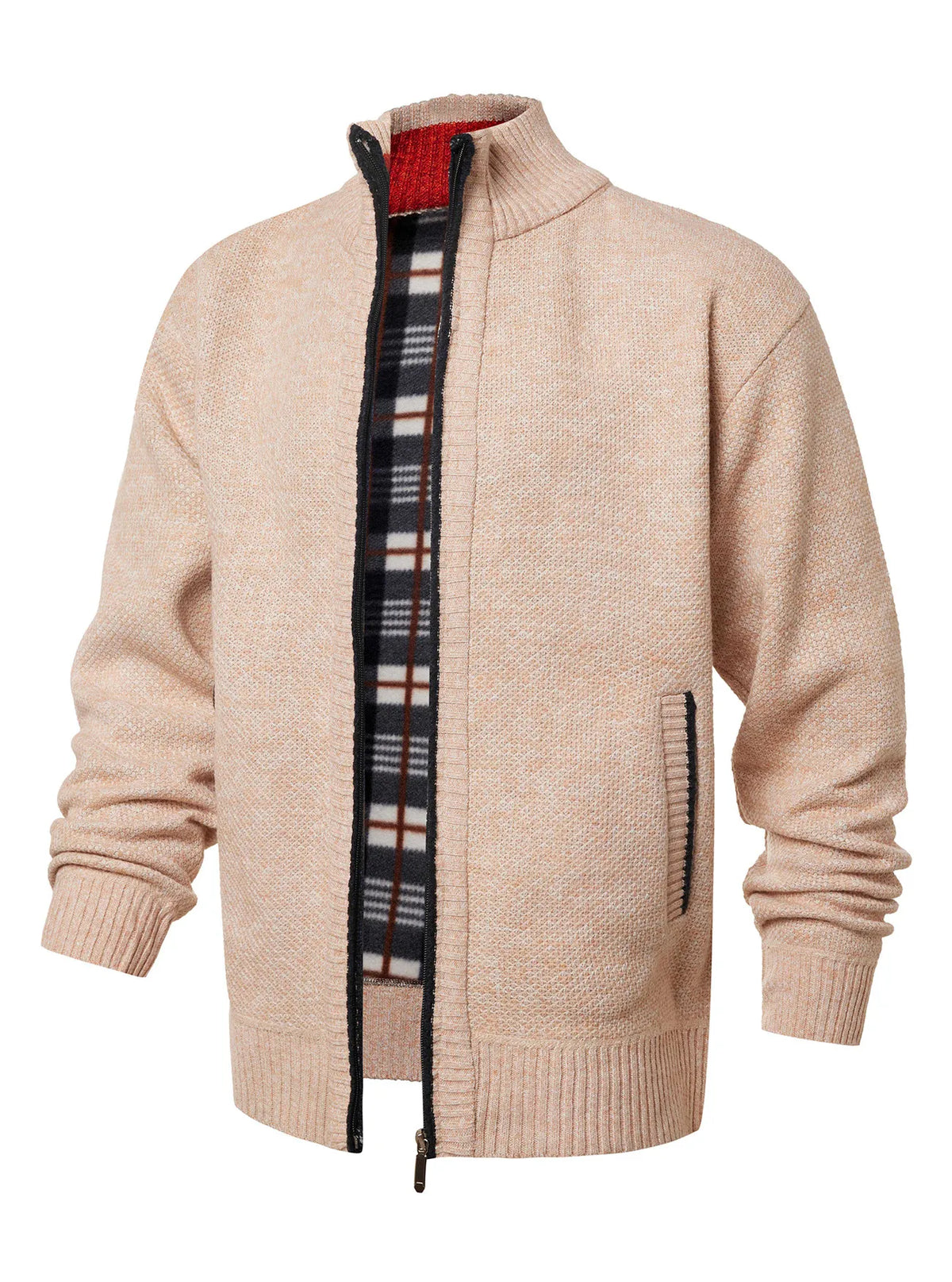 Veste maille homme fermeture éclair col montant tricot - Joshua
