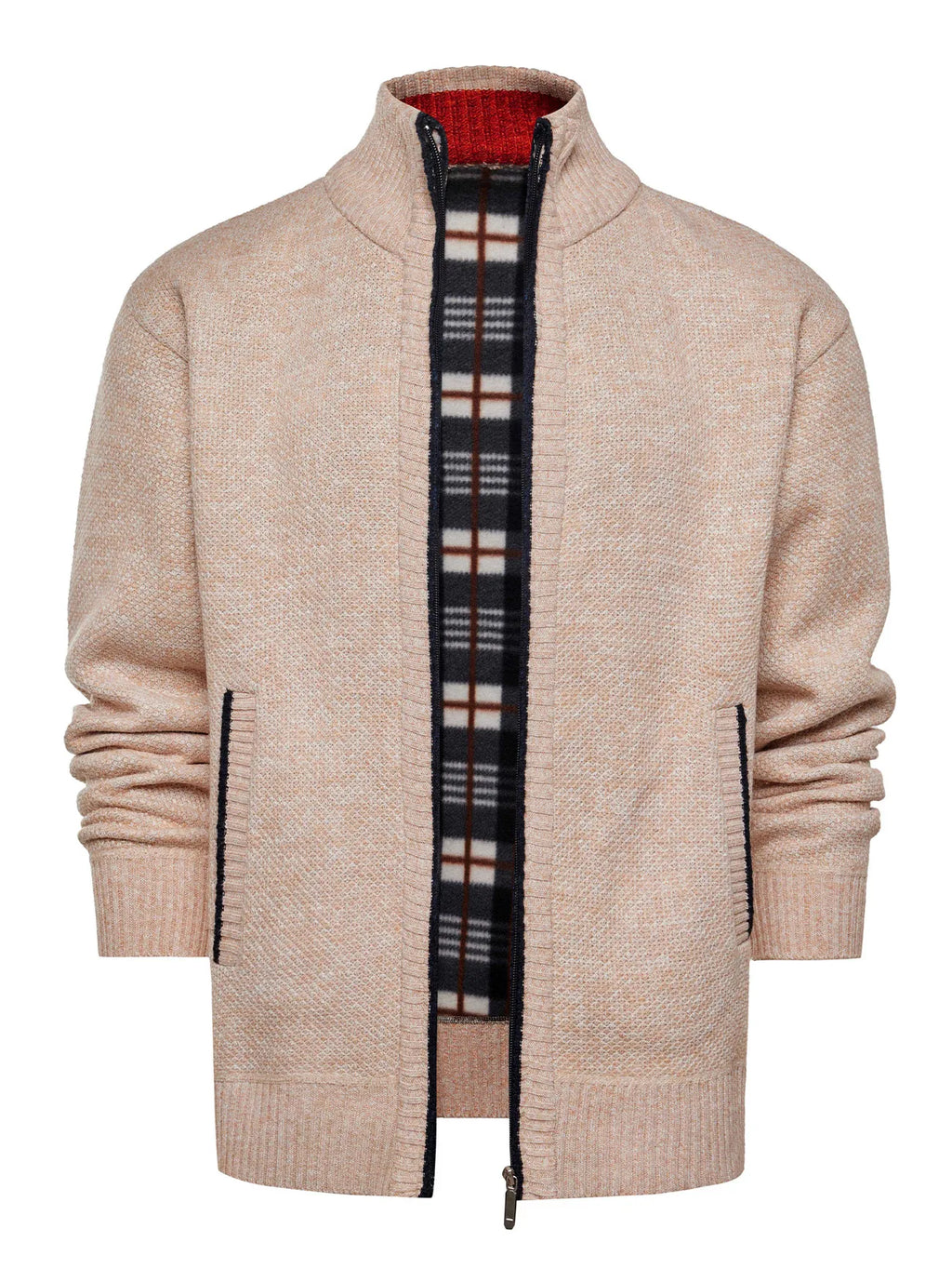 Veste maille homme fermeture éclair col montant tricot - Joshua