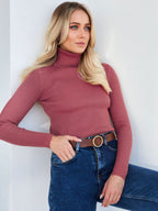 Pull femme col roulé manches longues douce chaleureuse - Inga