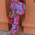 Robe midi à imprimé floral pour femmes - Amely