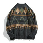 Cardigan maille homme motifs géométriques jacquard tricot - Alden