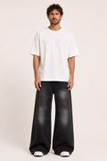 Jean baggy rétro pour homme, à jambes très larges et délavé - Klaus