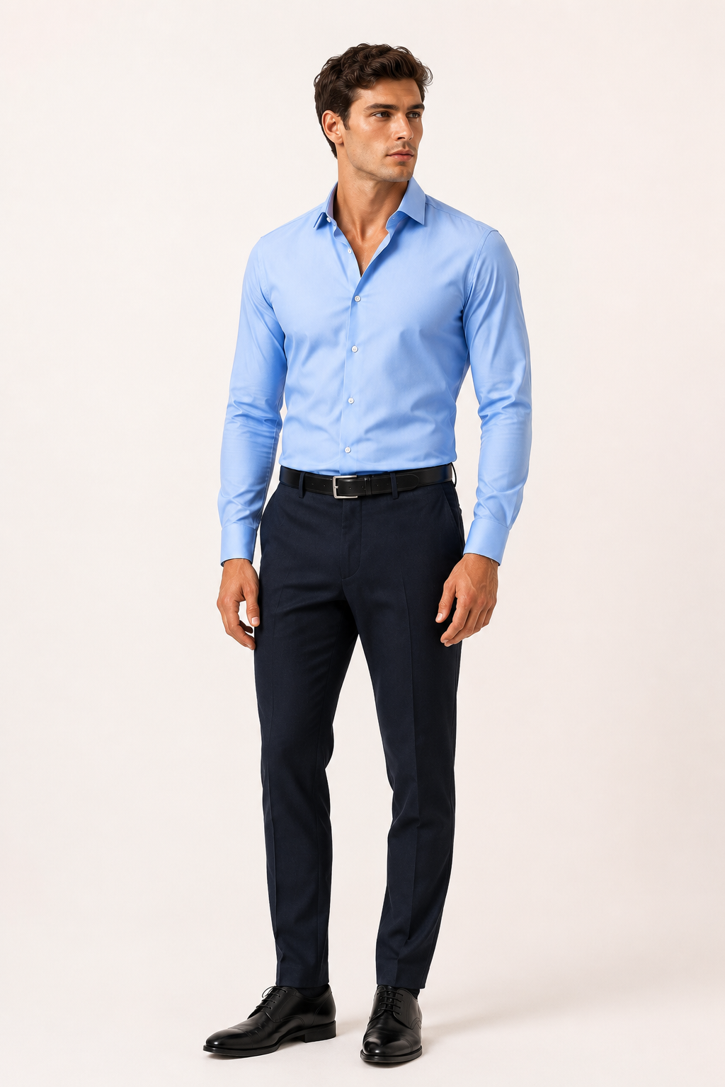 Chemise habillée pour homme, manches longues, col classique et coupe ajustée - Friedrich