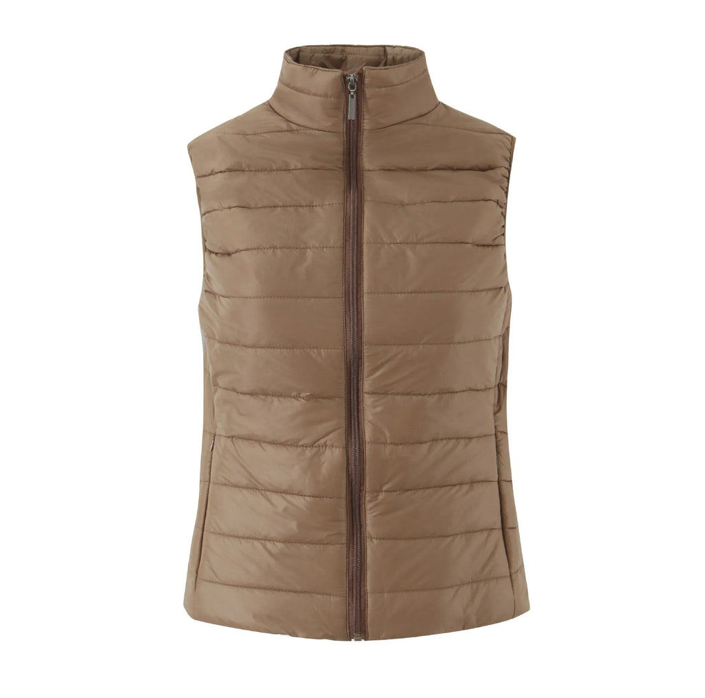 Gilet matelassé femme zip poches sans manches layering - Elora