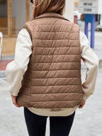 Gilet matelassé femme zip poches sans manches layering - Elora
