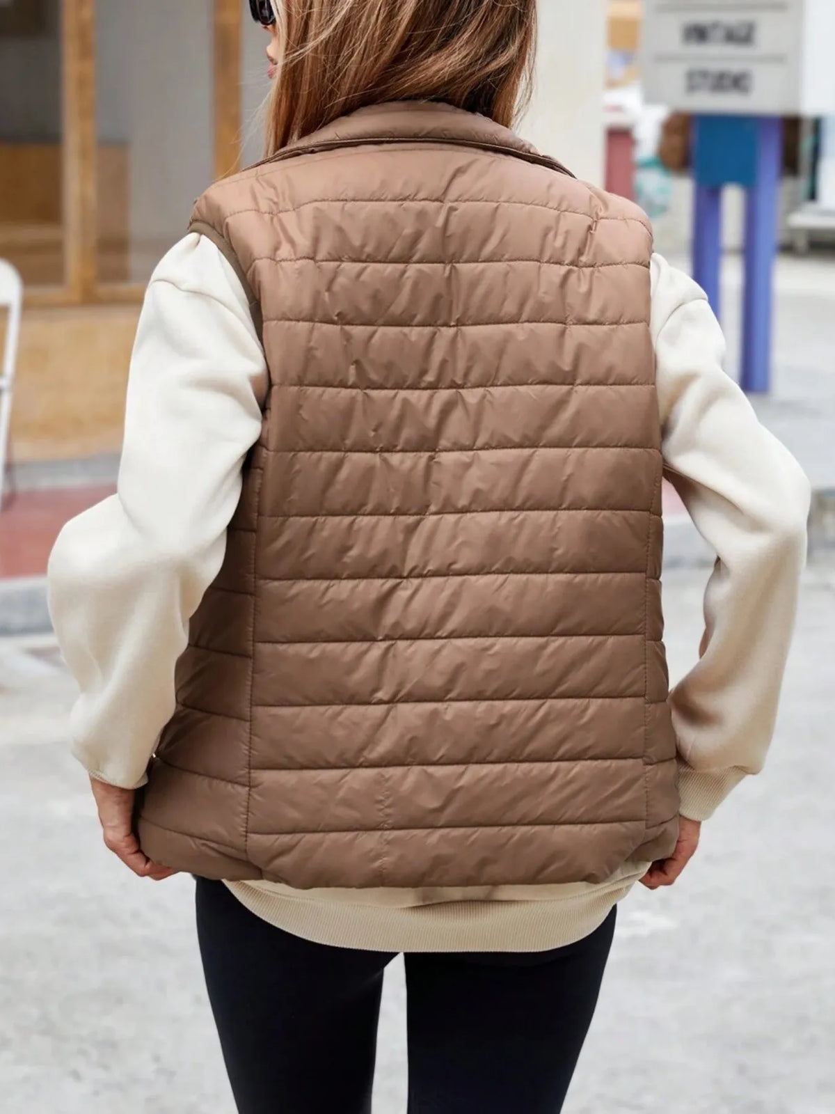 Gilet matelassé femme zip poches sans manches layering - Elora