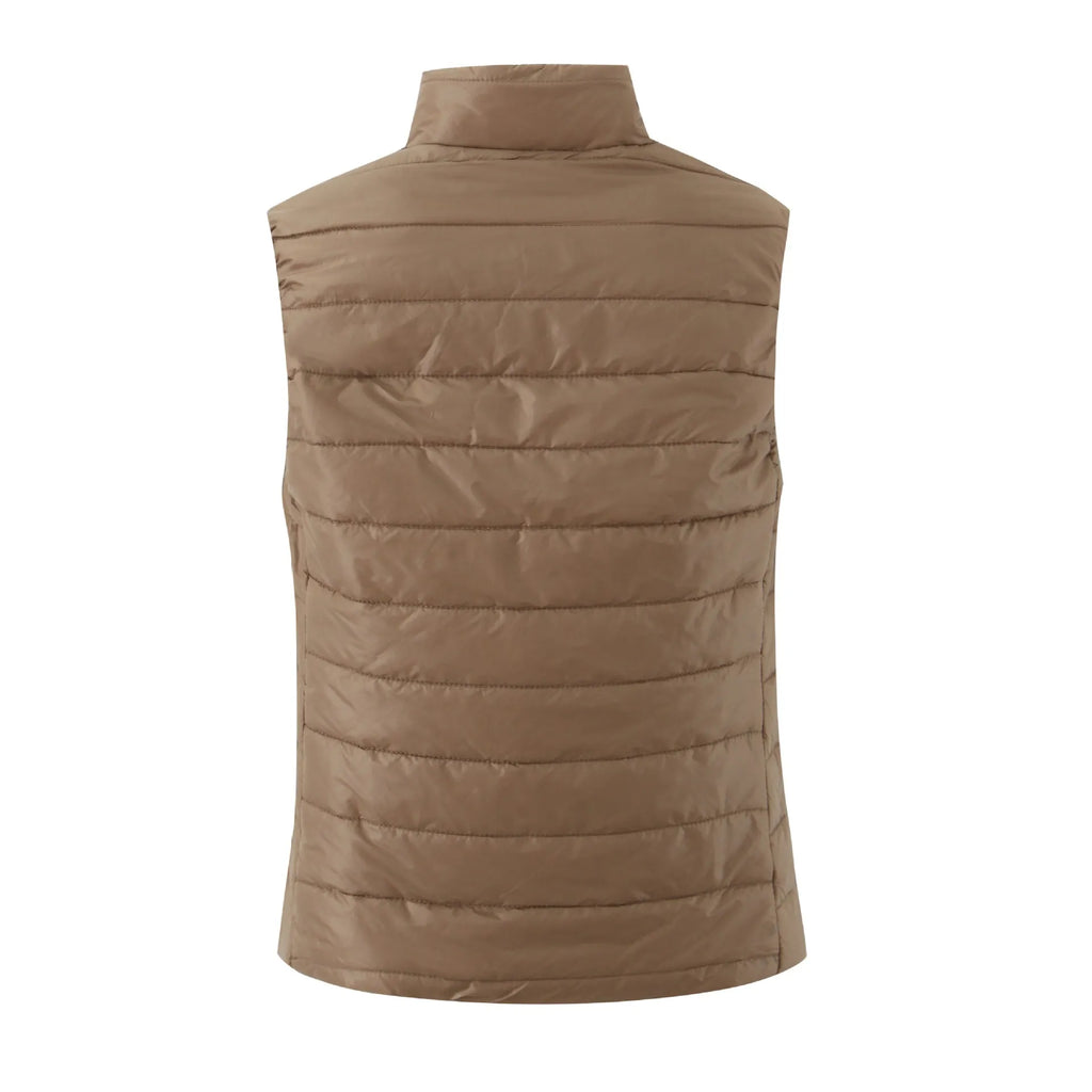 Gilet matelassé femme zip poches sans manches layering - Elora