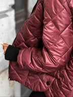 Veste matelassée femme capuche fermeture éclair chaude hiver - Elina