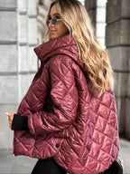 Veste matelassée femme capuche fermeture éclair chaude hiver - Elina