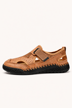 Sandales fermées pour homme, perforées, avec velcro - Lorenz