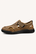 Sandales fermées pour homme, perforées, avec velcro - Lorenz