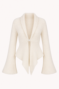 Cardigan en maille pour femme, col en V et manches évasées - Gundula