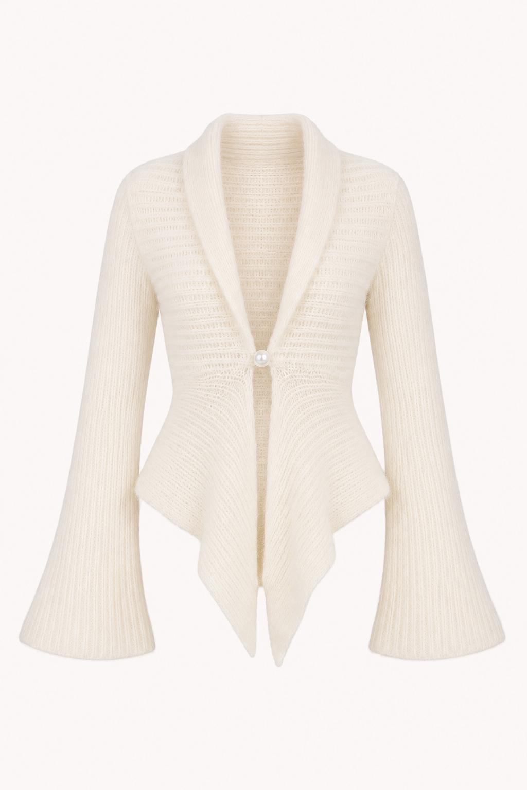 Cardigan en maille pour femme, col en V et manches évasées - Gundula