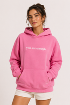 Sweat à capuche pour femme avec poche kangourou et inscription sur le devant - Irmgard