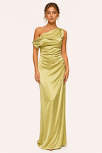Robe longue asymétrique drapée pour femme - Guita