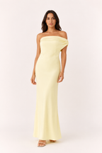 Robe longue asymétrique drapée pour femme - Guita