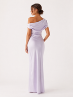 Robe longue asymétrique drapée pour femme - Guita