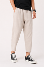 Pantalon léger pour homme, coupe décontractée, avec taille élastiquée - Ludger